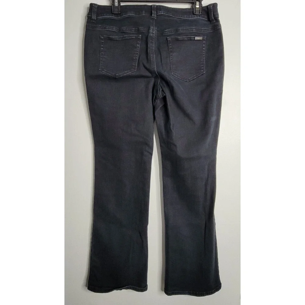 Chicos Womens Size 1.5 US 10 So Slimming Jeans‎ Black Denim Ankle Regular
